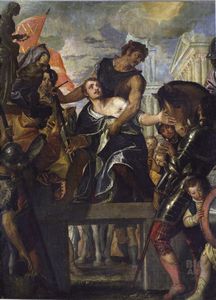 Paolo Caliari detto il Veronese, Scuola di - Martirio di San Menna