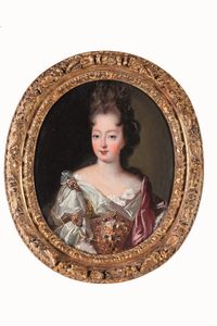 Pierre Mignard detto Le Romain, Attribuito a : Ritratti di Maria Anna di Borbone, Francesca Maria di Borbone e di Luisa Maria di Borbone  - Asta Dipinti antichi - Associazione Nazionale - Case d'Asta italiane
