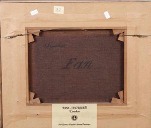 Scuola del XIX secolo Ritratto di cane su cuscino rosso  - Asta Dipinti antichi - Associazione Nazionale - Case d'Asta italiane