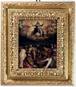 Scuola romana del XVII secolo Assunzione della Vergine  - Asta Dipinti antichi - Associazione Nazionale - Case d'Asta italiane