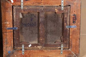 Wilhelm De Heusch, Attribuito a : Paesaggio fluviale con bagnanti  - Asta Dipinti antichi - Associazione Nazionale - Case d'Asta italiane