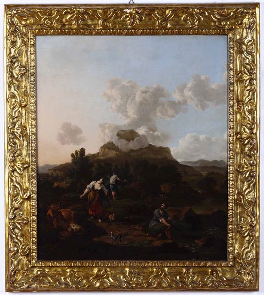 ,Johannes van der Bent : Paesaggio con scena pastorale  - Asta Disegni Antichi - Associazione Nazionale - Case d'Asta italiane