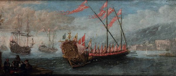 Scuola olandese del XVIII secolo Vedute con velieri  - Asta Disegni Antichi - Associazione Nazionale - Case d'Asta italiane