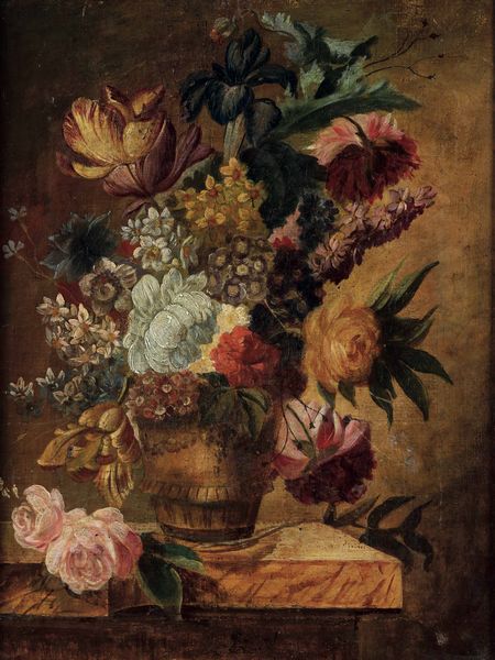 Scuola della fine del XVIII-inizio XIX secolo Nature morte con vasi di fiori  - Asta Disegni Antichi - Associazione Nazionale - Case d'Asta italiane