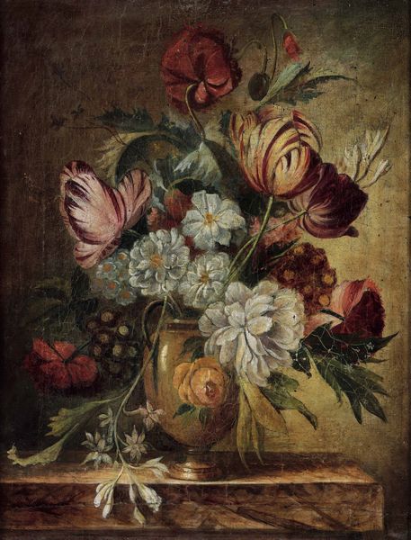 Scuola della fine del XVIII-inizio XIX secolo Nature morte con vasi di fiori  - Asta Disegni Antichi - Associazione Nazionale - Case d'Asta italiane