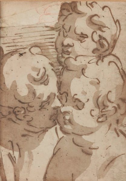 ,Luca Cambiaso : Studio per tre putti  - Asta Disegni Antichi - Associazione Nazionale - Case d'Asta italiane