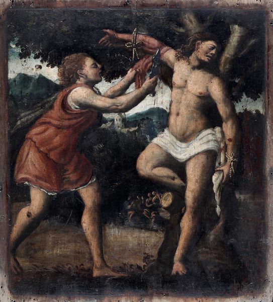 Scuola veneta della prima met� del XVI secolo La punizione di Marsia  - Asta Disegni Antichi - Associazione Nazionale - Case d'Asta italiane