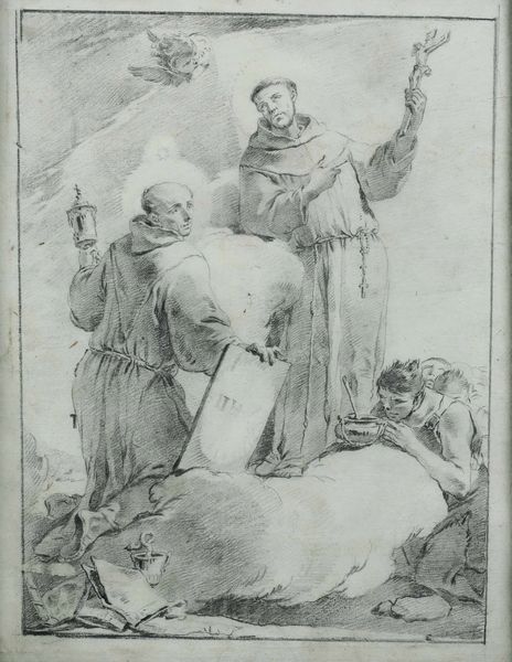 ,Giandomenico Tiepolo : Santi francescani  - Asta Disegni Antichi - Associazione Nazionale - Case d'Asta italiane