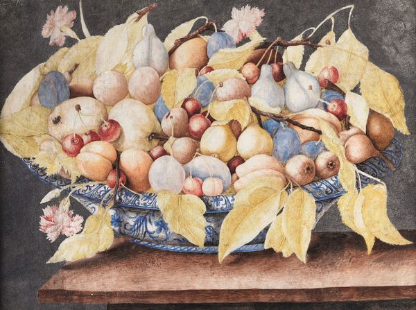 ,Octavianus Monfort : Natura morta con canestra di frutta  - Asta Disegni Antichi - Associazione Nazionale - Case d'Asta italiane