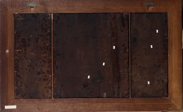 Scuola del XVI secolo Madonna con Bambino, San Giovannino, Santo Stefano, un santo e un giovane devoto  - Asta Disegni Antichi - Associazione Nazionale - Case d'Asta italiane