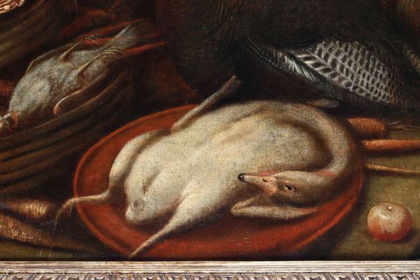 ,Felice Boselli : Banco di mercato con carni e animali da cortile  - Asta Disegni Antichi - Associazione Nazionale - Case d'Asta italiane