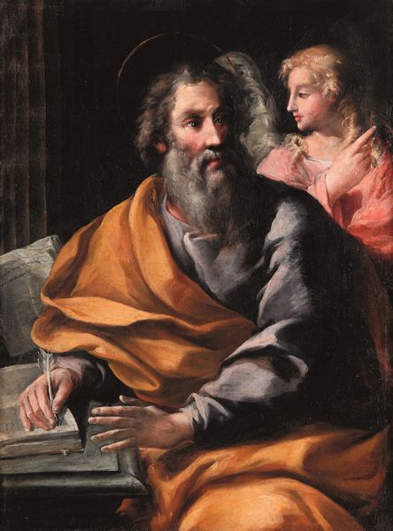 Scuola italiana del XVII secolo San Matteo e l'angelo  - Asta Disegni Antichi - Associazione Nazionale - Case d'Asta italiane