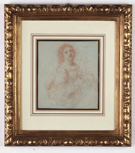 ,Giovanni Francesco Barbieri detto il Guercino : Santa Cecilia  - Asta Disegni Antichi - Associazione Nazionale - Case d'Asta italiane