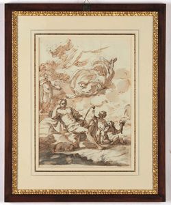 Scuola veneta del XVIII secolo Diana e le ninfe<BR>Diana e Atteone  - Asta Disegni Antichi - Associazione Nazionale - Case d'Asta italiane