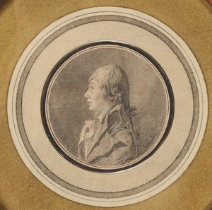 ,Jean-Auguste-Dominique Ingres - Ritratto di uomo di profilo