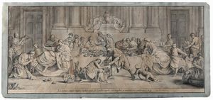 ,Giacomo Leonardis - copia da Pierre Subleyras La lavanda dei piedi di Pierre Subleyras