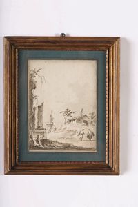 ,Giacomo Guardi : Capricci con architetture e figure  - Asta Disegni Antichi - Associazione Nazionale - Case d'Asta italiane