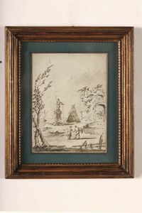 ,Giacomo Guardi : Capricci con architetture e figure  - Asta Disegni Antichi - Associazione Nazionale - Case d'Asta italiane