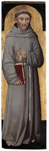 ,Luca di Tommè : San Francesco d'Assisi  - Asta Disegni Antichi - Associazione Nazionale - Case d'Asta italiane