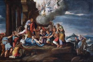 ,Giovanni Battista Ramenghi detto il Bagnocavallo : Adorazione dei pastori  - Asta Disegni Antichi - Associazione Nazionale - Case d'Asta italiane