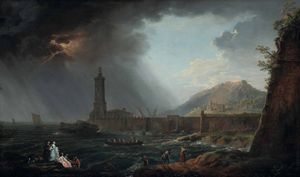 ,Claude Joseph Vernet - L'arrivo della tempesta