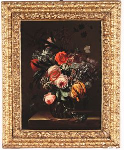 Scuola fiamminga del XVII secolo Nature morte con vasi di fiori  - Asta Disegni Antichi - Associazione Nazionale - Case d'Asta italiane