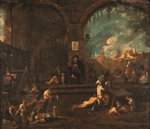 ,Alessandro Magnasco - Interni con famiglia di zingari