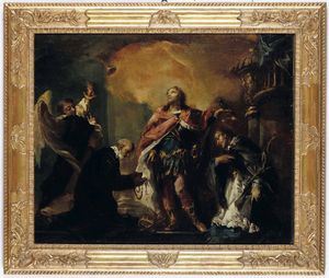 ,Giovanni Antonio Guardi - La conversione di Sant'Osvaldo di Northumbria