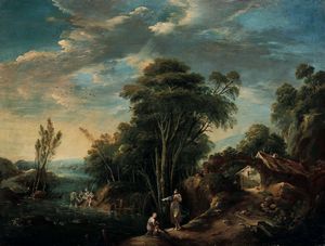 ,Giuseppe Roncelli - Agar e Ismaele<BR>Tobiolo e l'Angelo