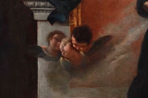 ,Francesco Zugno : Madonna in trono con i santi Antonio, Francesco e Gaetano da Thiene  - Asta Disegni Antichi - Associazione Nazionale - Case d'Asta italiane