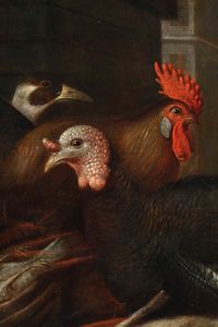 ,Felice Boselli : Banco di mercato con carni e animali da cortile  - Asta Disegni Antichi - Associazione Nazionale - Case d'Asta italiane