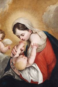 ,Antonio Bellucci : Madonna con Bambino e angeli  - Asta Disegni Antichi - Associazione Nazionale - Case d'Asta italiane