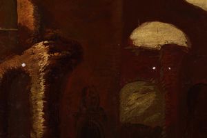 ,Antonio Travi detto il Sestri : Paesaggio con rovine e contadini  - Asta Disegni Antichi - Associazione Nazionale - Case d'Asta italiane