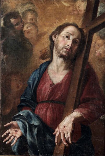 Scuola napoletana del XVIII secolo Cristo risorto  - Asta Old Masters Paintings - Associazione Nazionale - Case d'Asta italiane