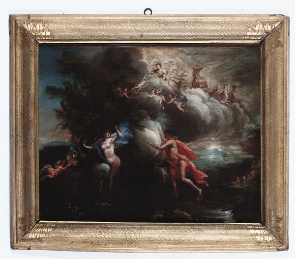 Scuola del XVIII secolo Apollo e Dafne  - Asta Old Masters Paintings - Associazione Nazionale - Case d'Asta italiane