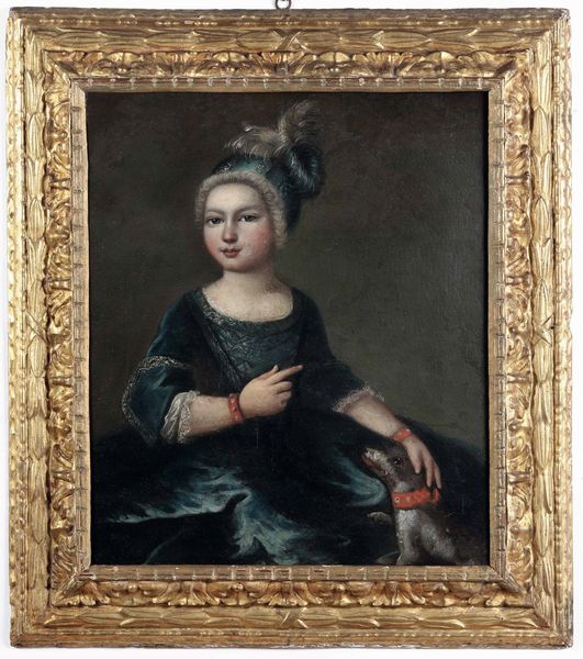 Scuola veneta del XVIII secolo Ritratto di bambina con cagnolino  - Asta Old Masters Paintings - Associazione Nazionale - Case d'Asta italiane