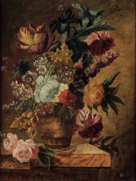 Scuola della fine del XVIII-inizio XIX secolo Nature morte con vasi di fiori  - Asta Old Masters Paintings - Associazione Nazionale - Case d'Asta italiane