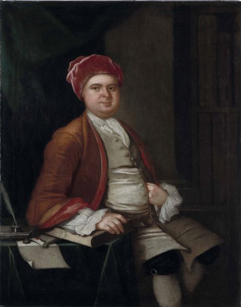 Scuola del XVIII secolo Ritratto di gentiluomo nello studio  - Asta Old Masters Paintings - Associazione Nazionale - Case d'Asta italiane