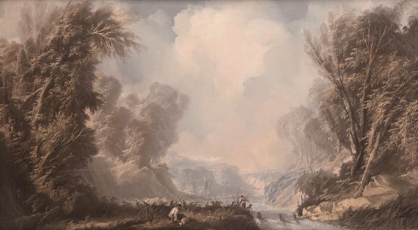 Emilio Orsenigo : Paesaggio in stile settecentesco con pescatori in riva a un fiume  - Asta Old Masters Paintings - Associazione Nazionale - Case d'Asta italiane