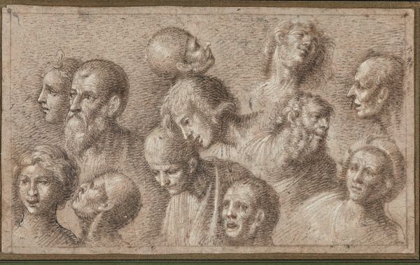 Baldassarre Peruzzi, Attribuito a : Studio di teste  - Asta Old Masters Paintings - Associazione Nazionale - Case d'Asta italiane