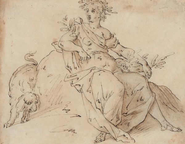 Hendrick de Clerck, Attribuito a : Figura allegorica  - Asta Old Masters Paintings - Associazione Nazionale - Case d'Asta italiane