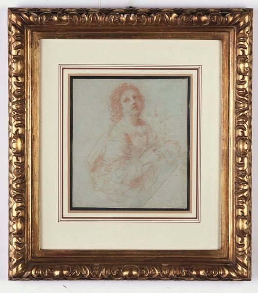 Giovanni Francesco Barbieri detto il Guercino, Attribuito a : Santa Cecilia  - Asta Old Masters Paintings - Associazione Nazionale - Case d'Asta italiane