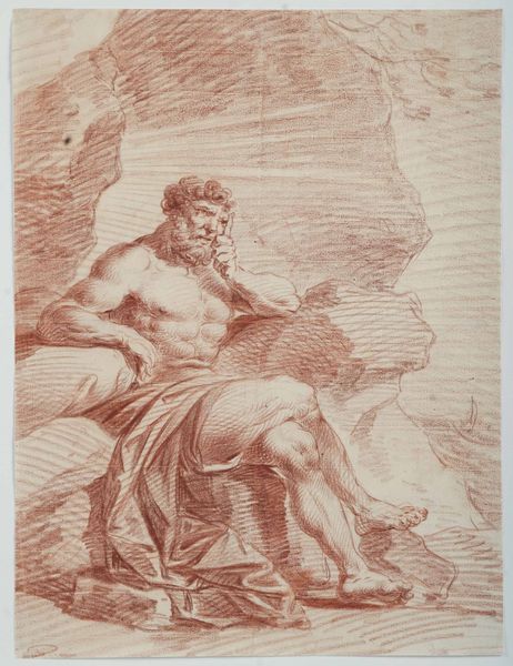 Scuola della fine del XVIII secolo Ercole a riposo  - Asta Old Masters Paintings - Associazione Nazionale - Case d'Asta italiane