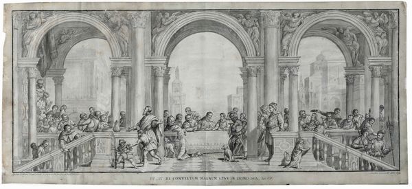 Giacomo Leonardis : Cena in casa Levi di Veronese  - Asta Old Masters Paintings - Associazione Nazionale - Case d'Asta italiane
