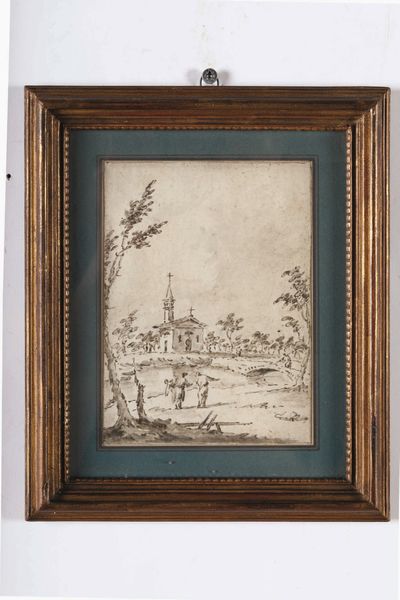 Giacomo Guardi, Attribuito a : Capricci con architetture e figure  - Asta Old Masters Paintings - Associazione Nazionale - Case d'Asta italiane