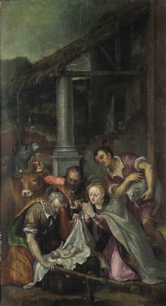 Scuola piemontese della fine del XVI secolo Adorazione dei pastori  - Asta Old Masters Paintings - Associazione Nazionale - Case d'Asta italiane