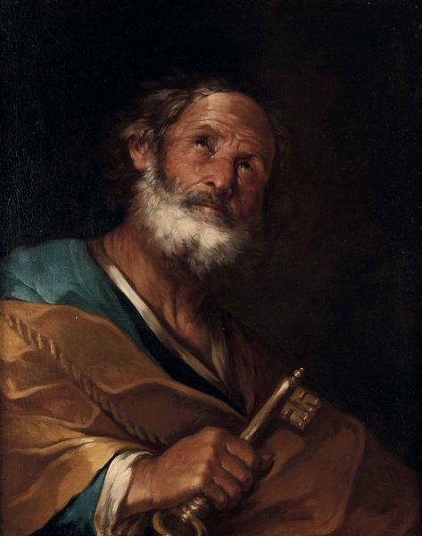 Scuola genovese del XVII secolo San Pietro  - Asta Old Masters Paintings - Associazione Nazionale - Case d'Asta italiane