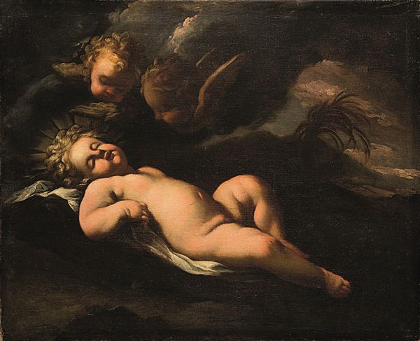Luigi Miradori detto il Genovesino : Ges Bambino tra angeli  - Asta Old Masters Paintings - Associazione Nazionale - Case d'Asta italiane