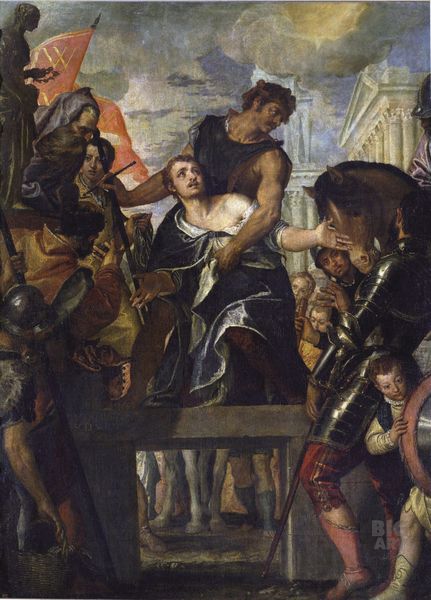 Paolo Caliari detto il Veronese, Scuola di : Martirio di San Menna  - Asta Old Masters Paintings - Associazione Nazionale - Case d'Asta italiane