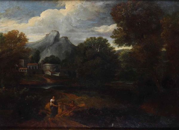 Jan Gottlieb Glauber : Paesaggio con contadini  - Asta Old Masters Paintings - Associazione Nazionale - Case d'Asta italiane